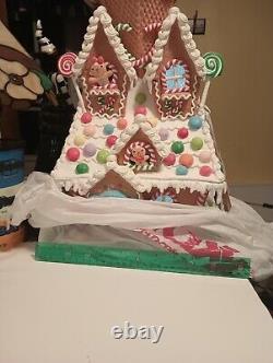 Gingerbread House LED Sugar Plum Dreams Light Up Christmas Decor Ice Cream20in