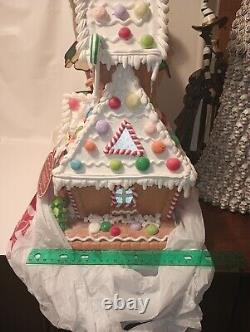 Gingerbread House LED Sugar Plum Dreams Light Up Christmas Decor Ice Cream20in