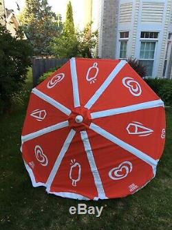 Good Humor Ice Cream Vintage Vendor Cart Patio Sun Shade 8 Large Beach Umbrella