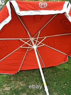 Good Humor Patio Large Sun Shade 8 Beach Umbrella Ice Cream Vintage Vendor Cart