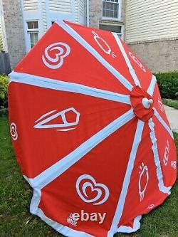 Good Humor Patio Large Sun Shade 8 Beach Umbrella Ice Cream Vintage Vendor Cart