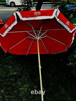 Good Humor Patio Large Sun Shade 8 Beach Umbrella Ice Cream Vintage Vendor Cart