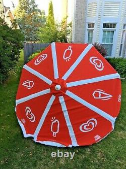 Good Humor Patio Large Sun Shade 8 Beach Umbrella Ice Cream Vintage Vendor Cart