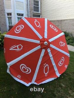 Good Humor Patio Large Sun Shade 8 Beach Umbrella Ice Cream Vintage Vendor Cart