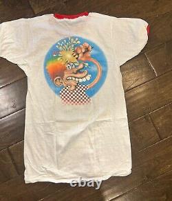 Grateful Dead Jester and Ice Cream Kid T-shirt Deadstock 70s RARE Vintage