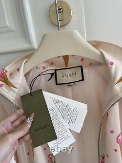 Gucci Ice Cream Print Silk Zip Jacket XL