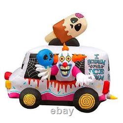 Halloween Inflatables Large 8 ft Clown Inflatable Outdoor Ice Cream Truck