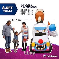 Halloween Inflatables Large 8 ft Clown Inflatable Outdoor Ice Cream Truck