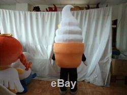Handmade Ice Cream Mascot Costume Cosplay Party Dress Clothing Carnival Birthday