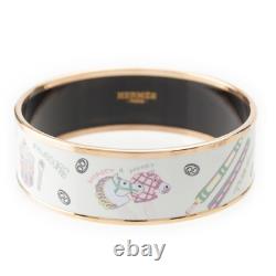 Hermes maill GM Large Funny Ice Cream Bracelet White Gold Used