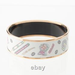 Hermes maill GM Large Funny Ice Cream Bracelet White Gold Used
