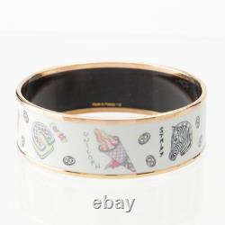 Hermes maill GM Large Funny Ice Cream Bracelet White Gold Used
