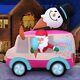 Holidayana Christmas Inflatables Large 8ft Tall Santa Ice Cream Truck Infla