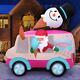 Holidayana Christmas Inflatables Large 8ft Tall Santa Ice Cream Truck Outdoor