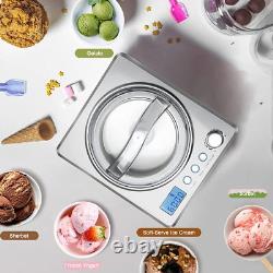 Homtone 2.64 QT Ice Cream Maker, No pre-Freezing & Large Capacity Automatic, NEW