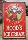 Hoods Ice Cream Large Farmhouse Style Wood Sign Rustic Home Decor Sign 24x36