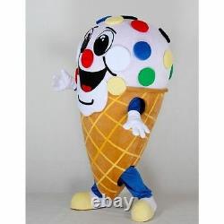 Hot Ice Cream Shop Cone Mascot Costume Restaurant Sale Adult Suit Express Gift