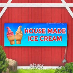 House Made Ice Cream Indoor Outdoor Vinyl Banner Design