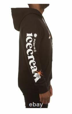 ICE CREAM Billionaire Boys Club RUNNER Hoodie 411-4310 BLACK NEW WITH TAGS