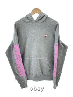 ICE CREAM Hoodie L Cotton Gray Plain