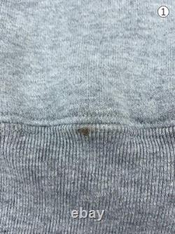 ICE CREAM Hoodie L Cotton Gray Plain