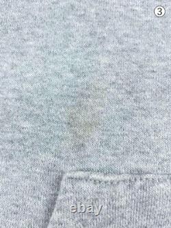 ICE CREAM Hoodie L Cotton Gray Plain