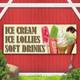 ICE CREAM ICE LOLLIES SOFT DRINKS BANNER OUTDOOR SIGN PVC Brass Eyelets