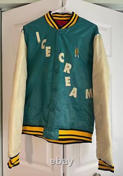 ICE CREAM Jacket Retro Varsity Limited Edition (TEAL Version) Running Dog