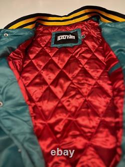 ICE CREAM Jacket Retro Varsity Limited Edition (TEAL Version) Running Dog