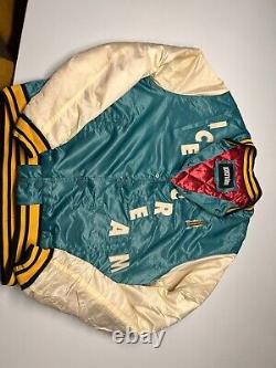 ICE CREAM Jacket Retro Varsity Limited Edition (TEAL Version) Running Dog