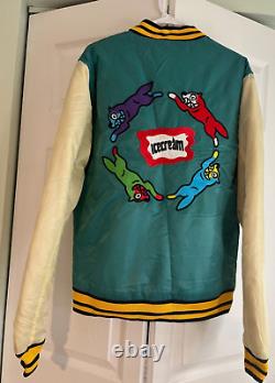 ICE CREAM Jacket Retro Varsity Limited Edition (TEAL Version) Running Dog