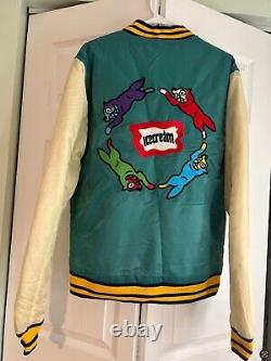 ICE CREAM Jacket Retro Varsity Limited Edition (TEAL Version) Running Dog