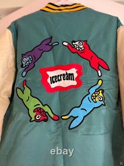 ICE CREAM Jacket Retro Varsity Limited Edition (TEAL Version) Running Dog