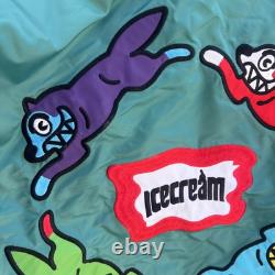 ICE CREAM Jacket Retro Varsity Limited Edition (TEAL Version) Running Dog XL