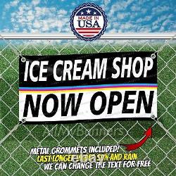 ICE CREAM SHOP NOW OPEN Advertising Vinyl Banner Flag Sign LARGE HUGE XXL SIZE