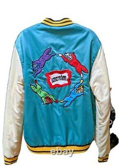 ICE CREAM VARSITY JACKET SIZE L BILLIONAIRE BOYS CLUB Retro Satin Jacket