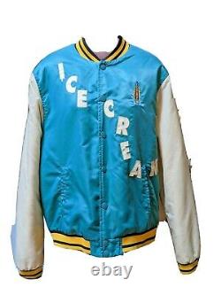 ICE CREAM VARSITY JACKET SIZE L BILLIONAIRE BOYS CLUB Retro Satin Jacket