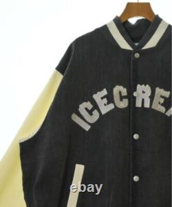 ICE CREAM Varsity Jackets BlackxWhite L 2200538531139