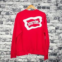 ICE CREAM by Billionaire Boys Club Crew Neck Sweater Red Single Scoop Sz Large