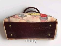 ISABELLA FIORE RARE WHATS THE SCOOP 50's DINER ICE CREAM BEADED, SEQUINED HANDBAG