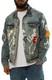 IceCream BBC Men's Dancing Bones Blue Denim Distressed Jacket Size Large