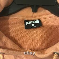 IceCream Men's Swirl Hoodie Hooded Sweatshirt Peach Orange Size Large