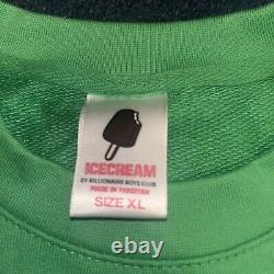 Ice Cream Billionaire Boys Club Graphic Sweatshirt XL Popsicle Kelly Green New