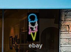 Ice Cream Cone Neon Sign Large 13 x 32 Real Neon Attracts More Customers