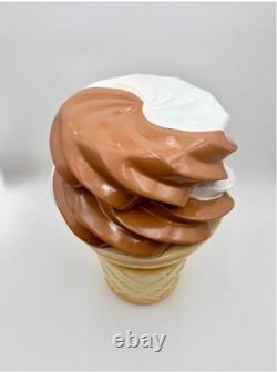 Ice Cream Cone Statue Display Prop Restaurant Decor Vanilla Chocolate Food Stool