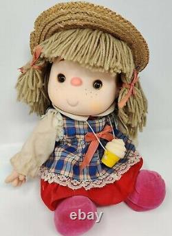 Ice Cream Doll 1980 J Shin Yarn Hair Hat Cone Necklace Girl Vintage Large