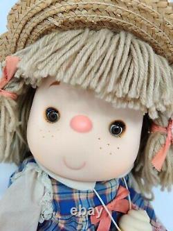 Ice Cream Doll 1980 J Shin Yarn Hair Hat Cone Necklace Girl Vintage Large