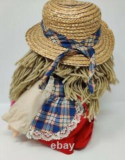 Ice Cream Doll 1980 J Shin Yarn Hair Hat Cone Necklace Girl Vintage Large