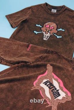 Ice Cream Hoodie X Smino Zero Fatigue NWT Stone Wash Brown Pink Mens Size 4XL DS
