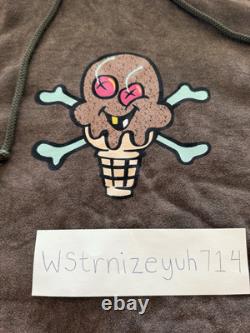Ice Cream Hoodie X Smino Zero Fatigue NWT Stone Wash Brown Pink Mens Size 4XL DS